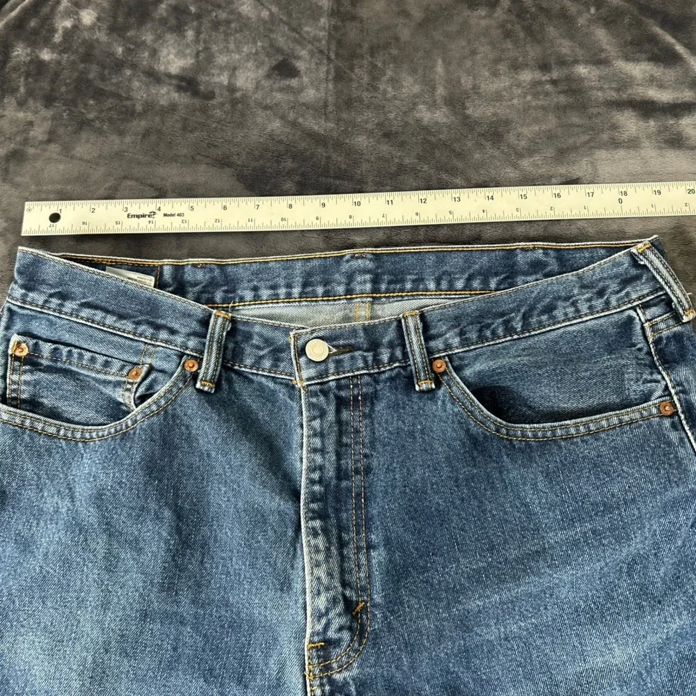 Levi's 505 Regular Fit Jeans Mens 38x34 Blue Medium Wash Straight Leg Denim